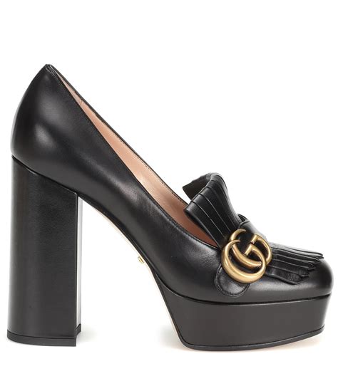 gucci high heels platform|gucci marmont mid heel pump.